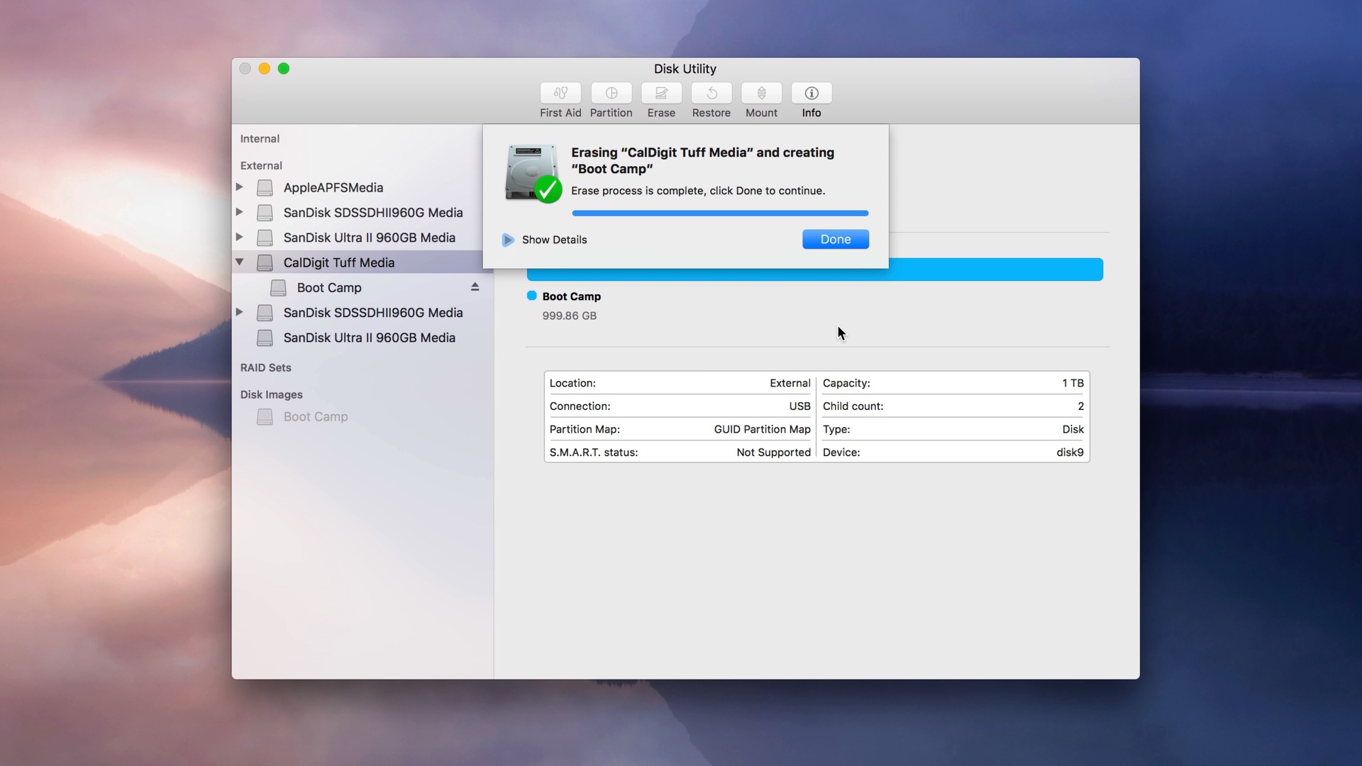 reformat a windows external hd for mac